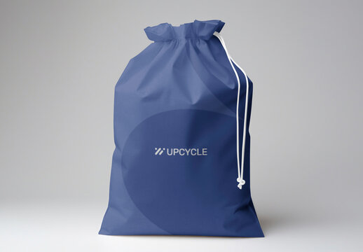 Eco Friendly Reusable Drawstring Bag Mockup PSD