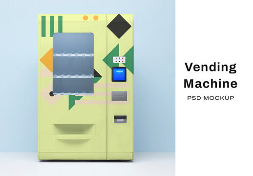 Colorful Vending Machine Mockup PSD
