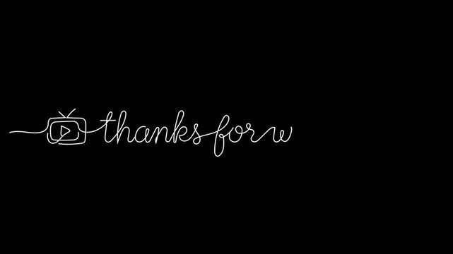 Minimalist play button with tha text on Alpha Channel black background