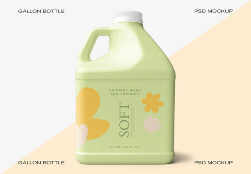 Eco Friendly Laundry Detergent Mockup PSD