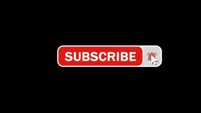 Subscribe button animation on black background