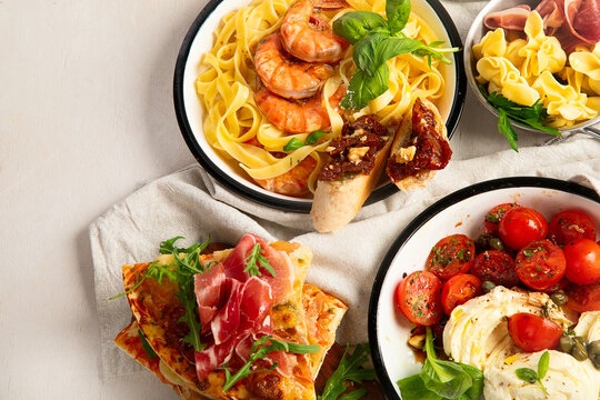 Concepts of Italian food. Italian cuisine