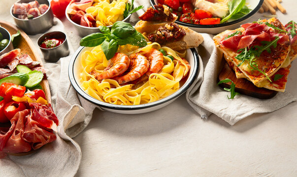 Concepts of Italian food. Italian cuisine