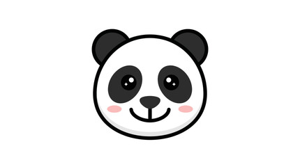 Cute Panda Face Cartoon Illustration © Lik