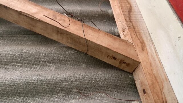 old wood and chisel