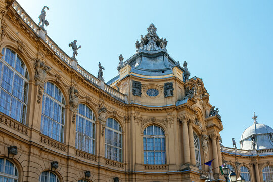 Historic European building featuring classical architectural details