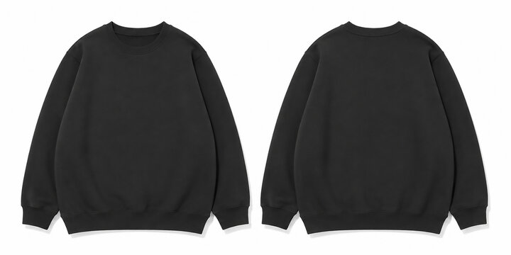 mockup crewneck sweatshirt black 