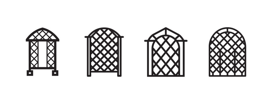 trellis gates with different shapes and designs for gardening and outdoor decoration purposes  various styles and sizes