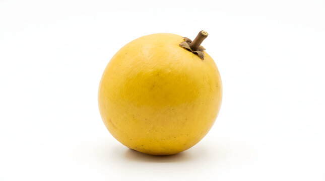 Fresh ripe yellow canistel fruit isolated on clean white background, healthy organic eggfruit raw food