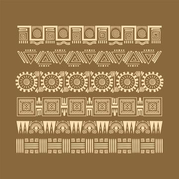 Aztec Border Ornament Object Illustration