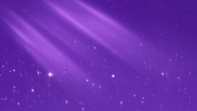 Glittering purple background with soft light rays and sparkle particles on abstract gradient backdrop creating magical elegant atmosphere for SEO searchable video title