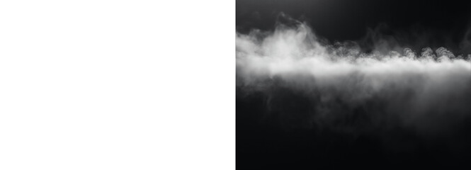 Fototapeta premium White fog effect isolated on transparent background