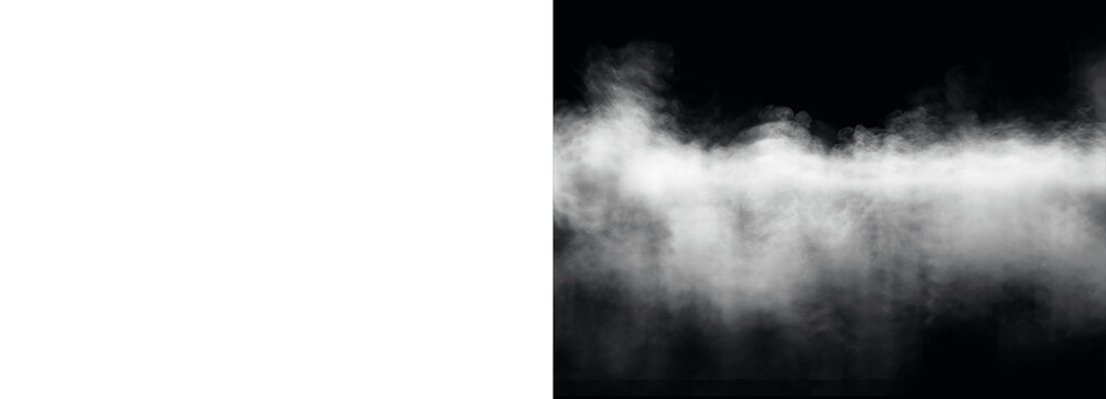 White fog effect on transparent background