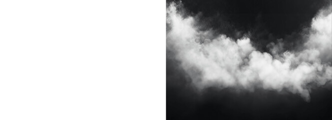 Fototapeta premium White fog effect isolated on transparent background