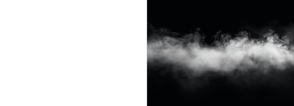 White fog effect isolated on transparent background