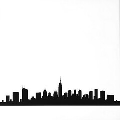Fototapeta premium new York city skyline with transparent background PNG and JPEG image