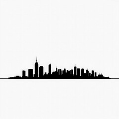 Obraz premium new York city skyline with transparent background PNG and JPEG image