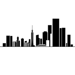 Obraz premium new York city skyline with transparent background PNG and JPEG image