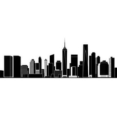 Obraz premium new York city skyline with transparent background PNG and JPEG image