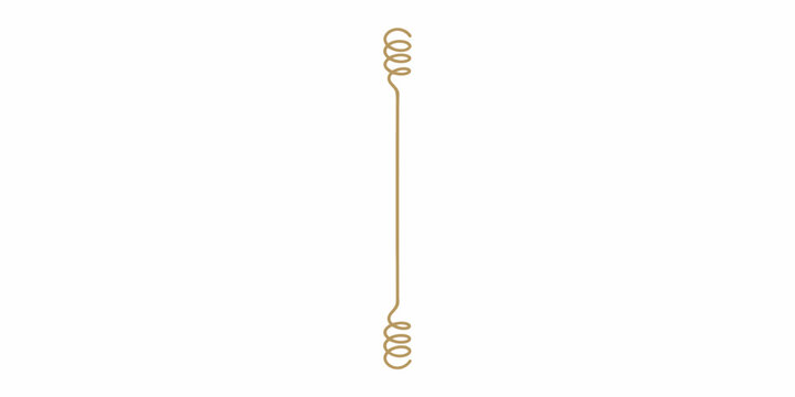 Golden Spring on White Background