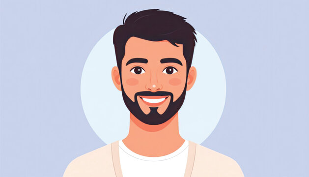 Smiling man with beard and mustache.
