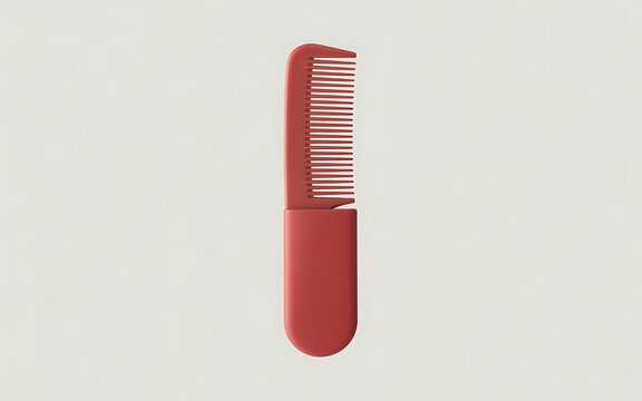 Matte Red Pocket Comb Portable Travel Hair Care Styling Tool Photo