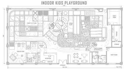 Fototapeta premium Vertical parking tower architectural blueprint, circular ground floor plan for automated car garage, technical schematic of smart parking system