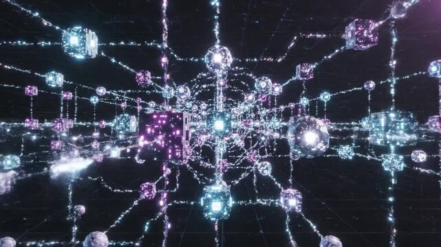 Futuristic Digital Network Grid | AI, Machine Learning & Data Connectivity | Abstract Technology Background for Innovation & Computing