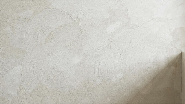 Textured plaster surface with soft light and shadow creating a subtle abstract pattern for design concepts