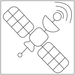 Minimal Satellite Orbit Line Art © fijulanam468