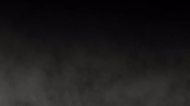 Moving white fog and smoke overlay black background cinematic mist atmosphere