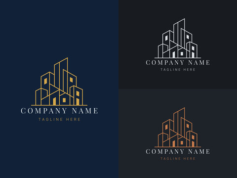 Modern real estate and architecture logo design