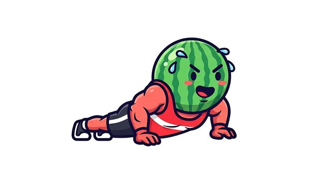 Cartoon green monster skateboarding on street.