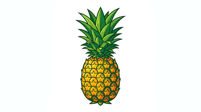 pineapple isolated on white background