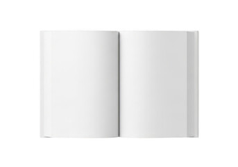 Fototapeta premium Open empty white notebook pages isolated on transparent background