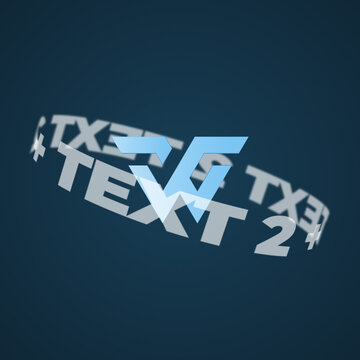 3D Looping Rotating Text Logo Reveal Square &mdash; Animated Spinning Orbit Brand Intro for Social Media