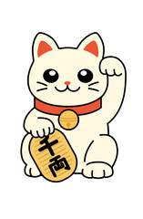Fototapeta premium cute Maneki-neko illustration