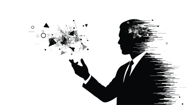 businessman with creative idea and innovation concept