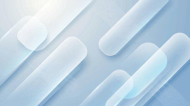 Modern abstract background with glowing blue and white shapes and lines