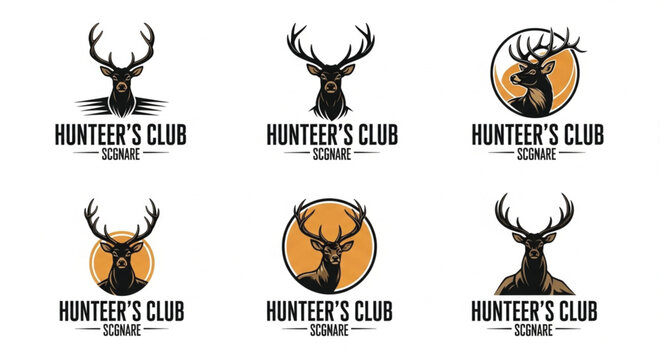 Deer Antler Logos and Icons.