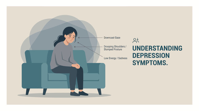 Portrait of a Person Suffering Depression Symptoms in a Quiet Living Room, Reflecting Mental Health Struggles and Hope.