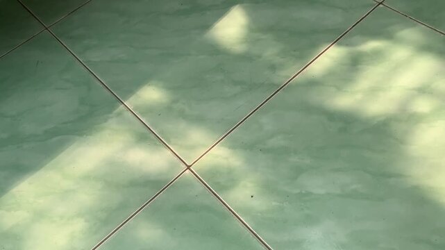 Green tiles at home