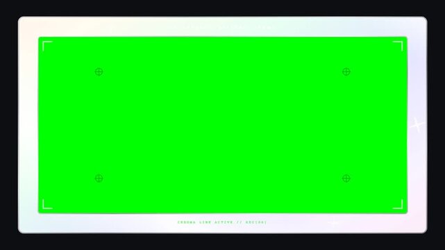 Green Screen Chroma Key Frame with Holographic Border and Tracking