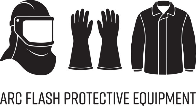 Arc flash protective equipment for electrical hazard safety precautions