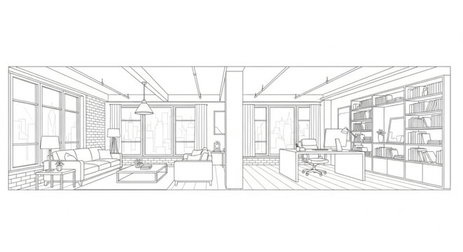 Interior Design Architectural Floor Plan.