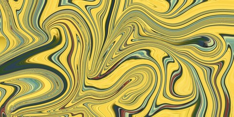 Obraz premium Abstract yellow marble swirl background with fluid texture, flowing abstract motion, vibrant waves and artistic contemporary design.