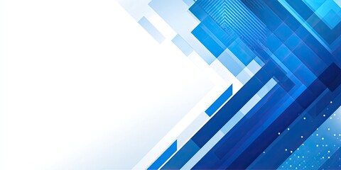 Fototapeta premium Abstract digital art design, showcasing a gradient blue and white color scheme with geometric shapes