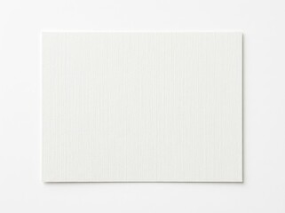 Fototapeta premium Empty white canvas with vertical textured lines isolated on white background