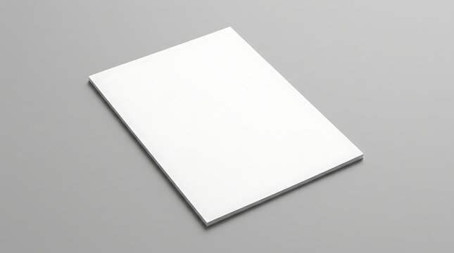 Isolated blank white paper document mockup for stationary branding design, corporate letterhead, school exam or presentation