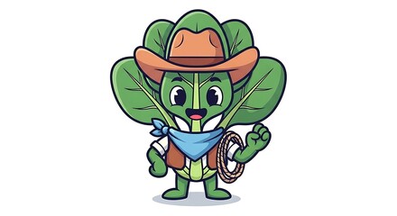 Obraz premium Cartoon leprechaun character with green hat and gold coins.